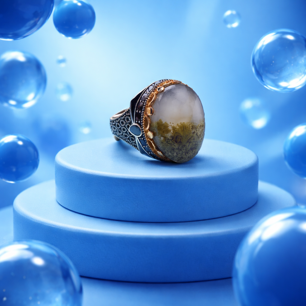 Imperial Moss Landscape Agate Ring – Collector’s Edition
