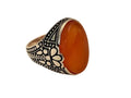 Classic Orange Yemeni Agate Ring