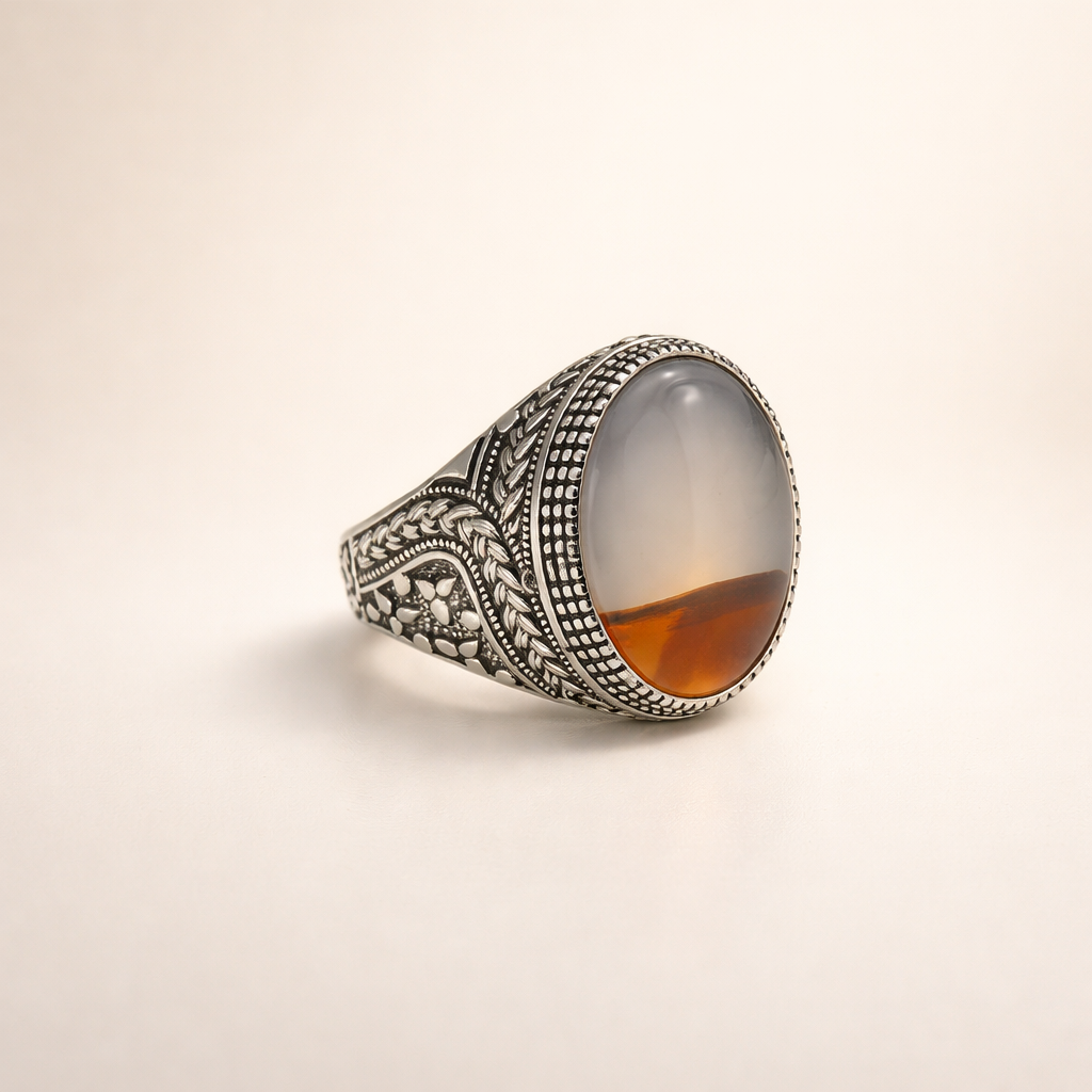 Horizon Split Agate Ring
