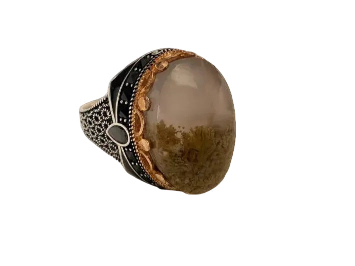 Imperial Moss Landscape Agate Ring – Collector’s Edition