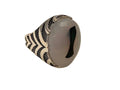 White Yemeni Agate Ring