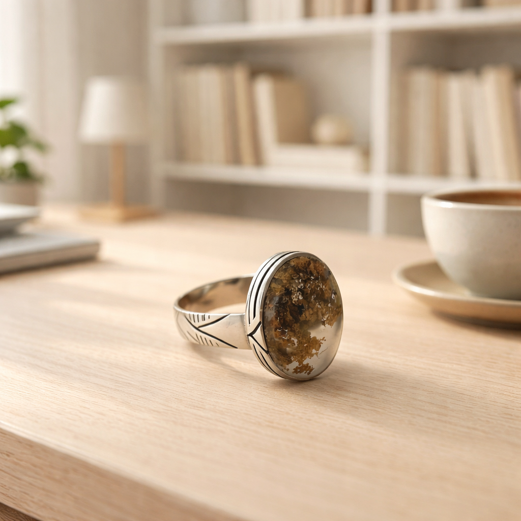 Imperial Moss Agate Ring