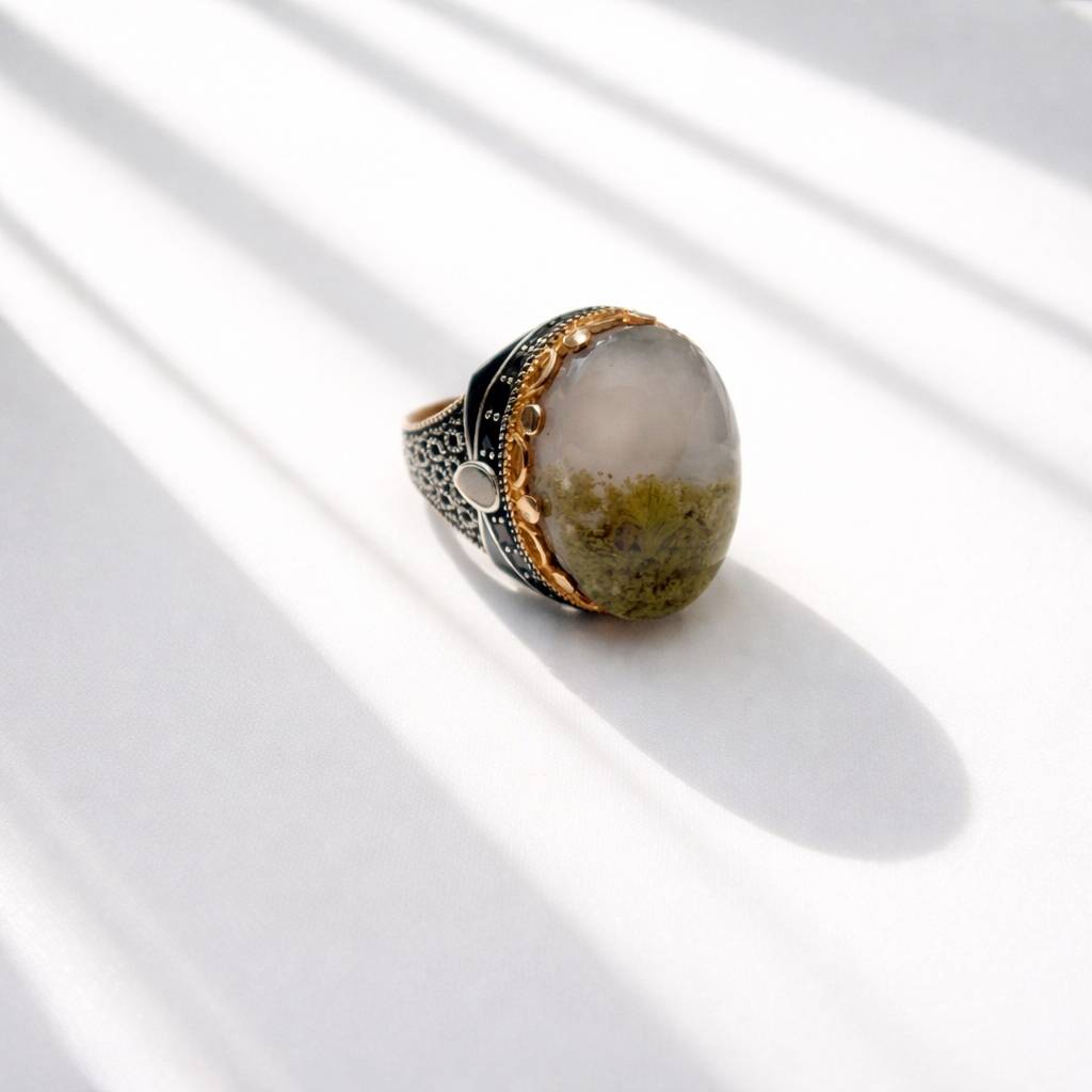 Imperial Moss Landscape Agate Ring – Collector’s Edition