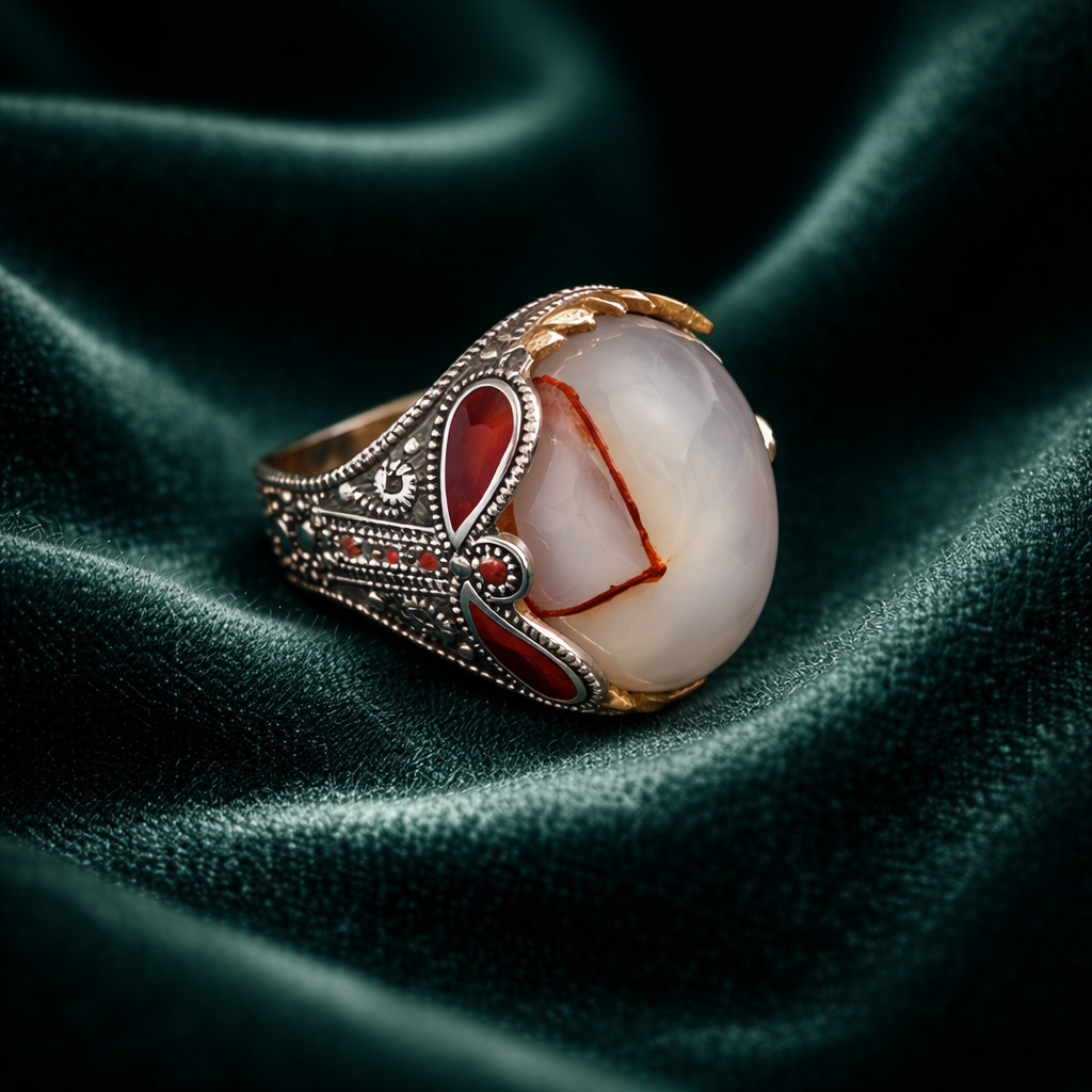 Royal Pattern Agate Ring – Limited Men’s Collection