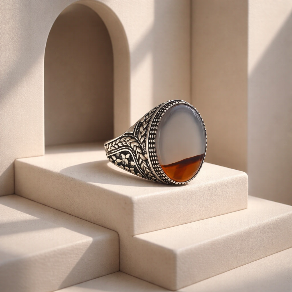 Horizon Split Agate Ring