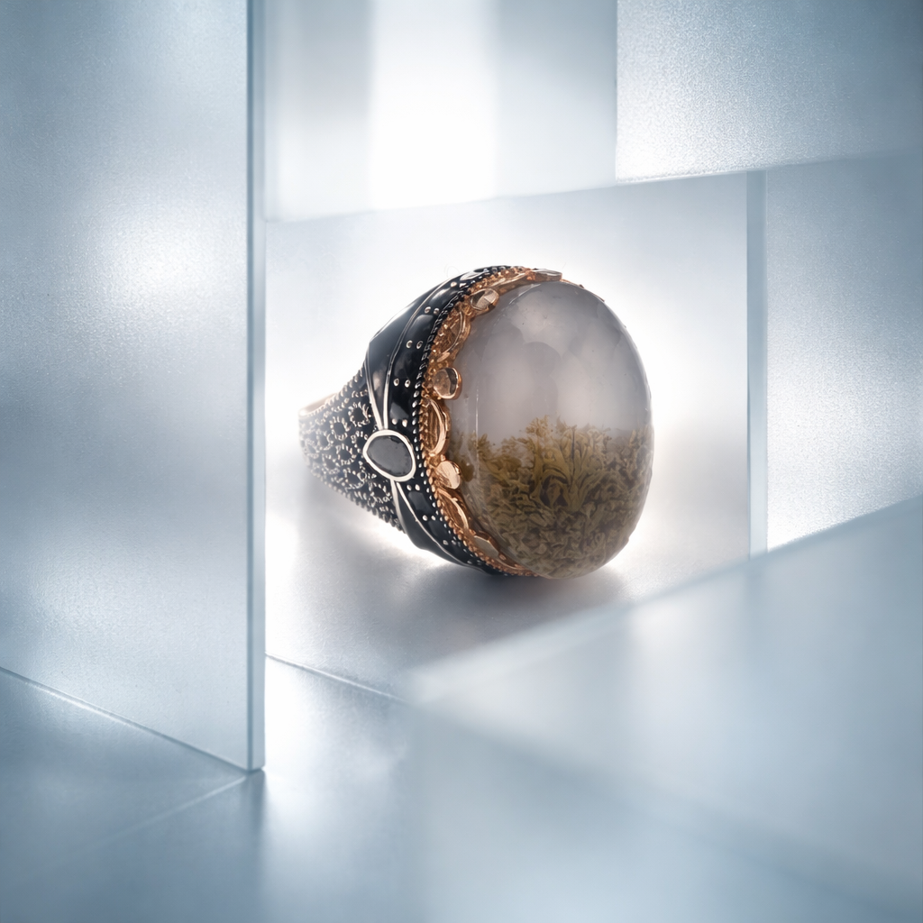 Imperial Moss Landscape Agate Ring – Collector’s Edition
