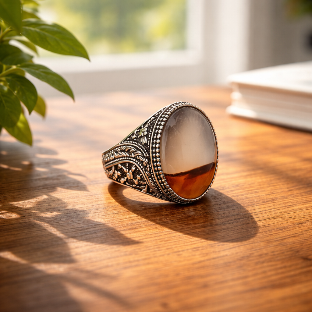 Horizon Split Agate Ring