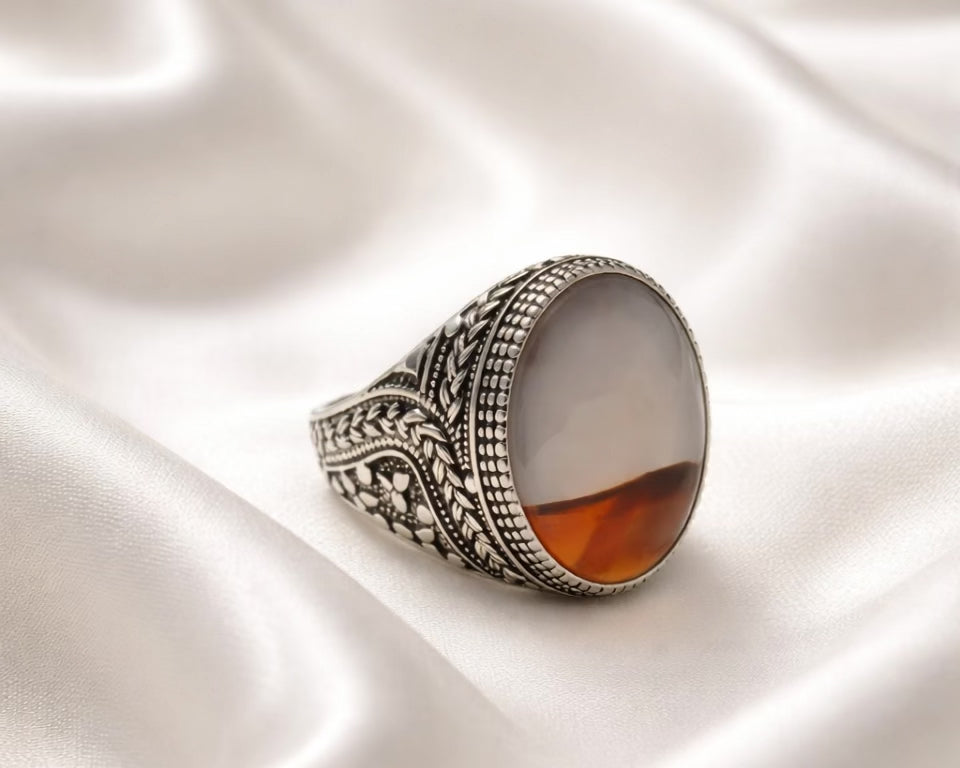 Horizon Split Agate Ring